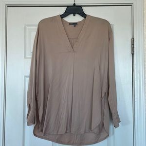 Blush silk blouse